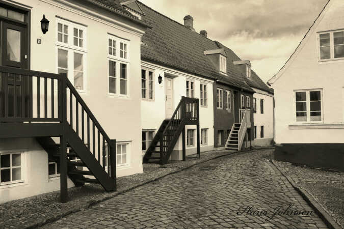 Den gamle bydel s/h motiv