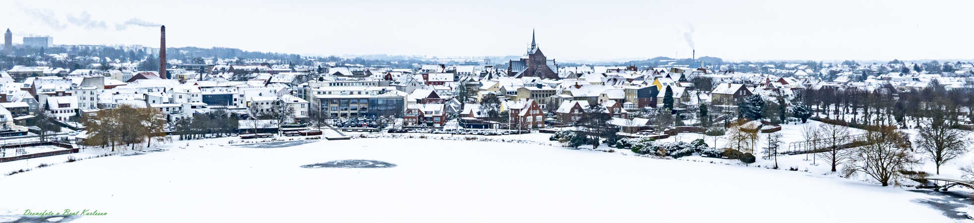 2025 jan 08 sne Haderslev inderdam domkirken drone