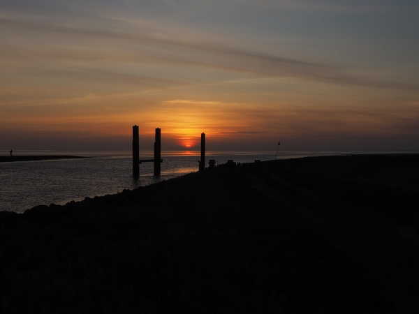 Solnedgang v Højer Sluse