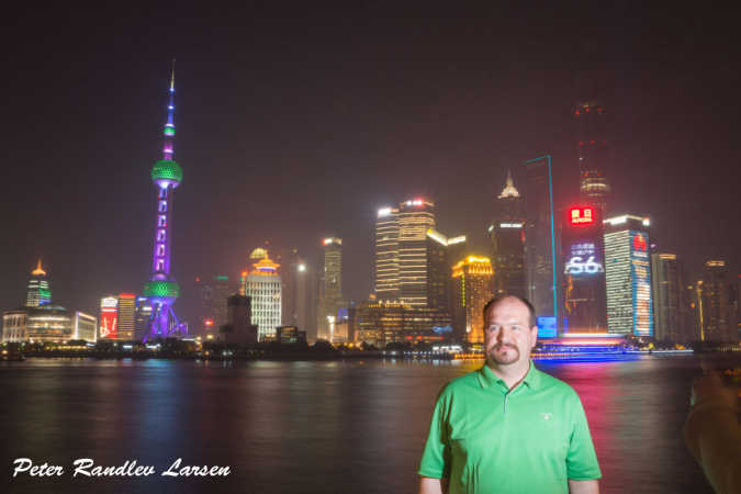 Slow flash Shanghai skyline
