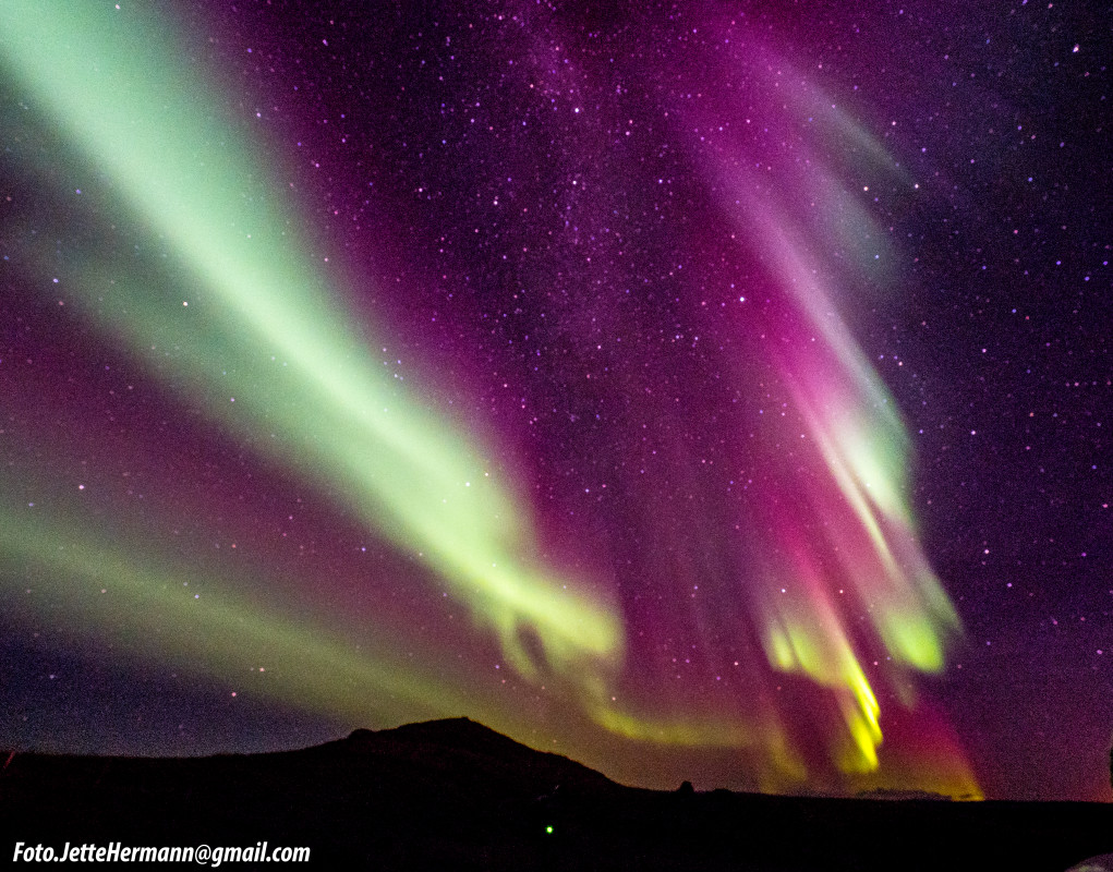 Nordlys ved Myvatn – Jette Hermann