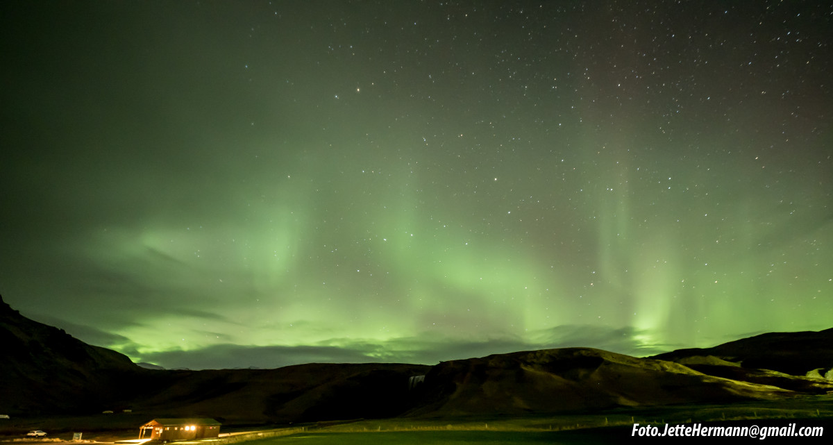 Nordlys over Skogafoss – Jette Hermann