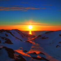 Solnedgang mod syd