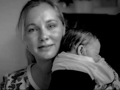 Portrait of Angelica and heer son